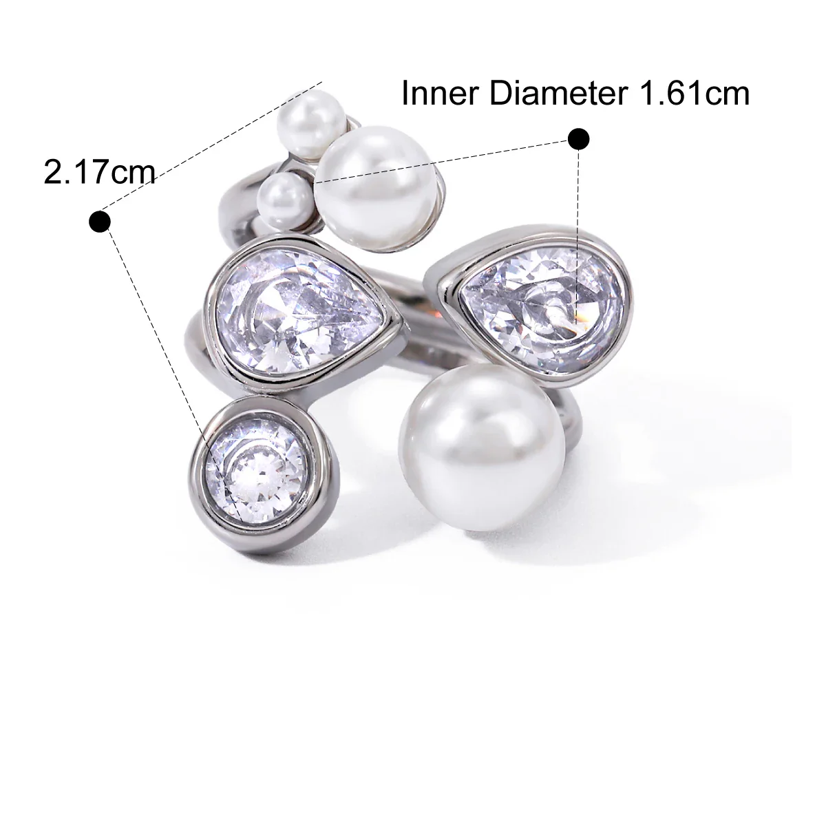 pearl diamond ring